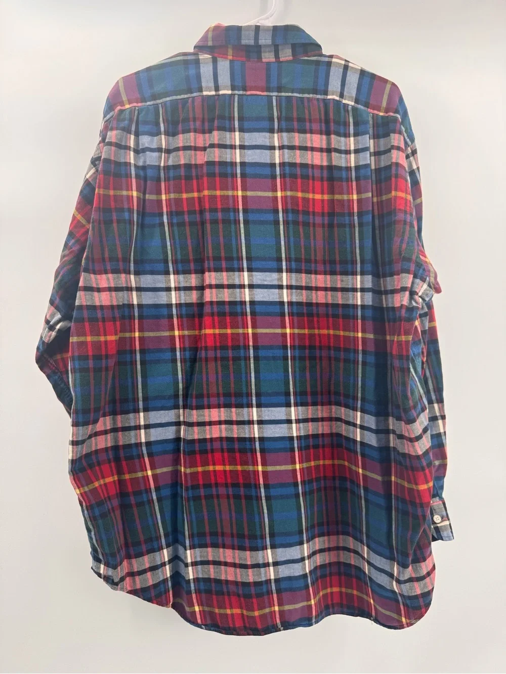 VTG 90s Polo Ralph Lauren Lowell Sport Plaid Flannel Shirt XL Multicolor USA